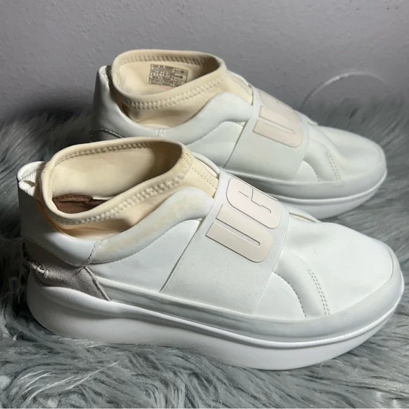 UGG NEUTRA COCONUT MILK SNEAKERS - WOMEN'S Cream Slip-On Sneakers Size 6 - Picture 2 of 8